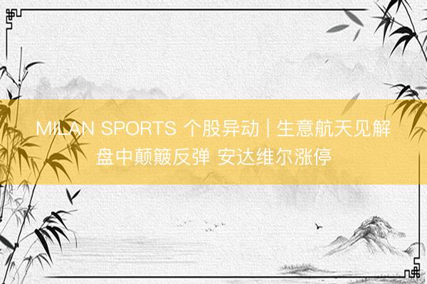 MILAN SPORTS 个股异动 | 生意航天见解盘中颠簸反弹 安达维尔涨停